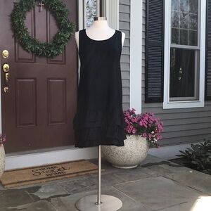 GAP Navy 100% silk Sleeveless Ruffle Hem Dress
